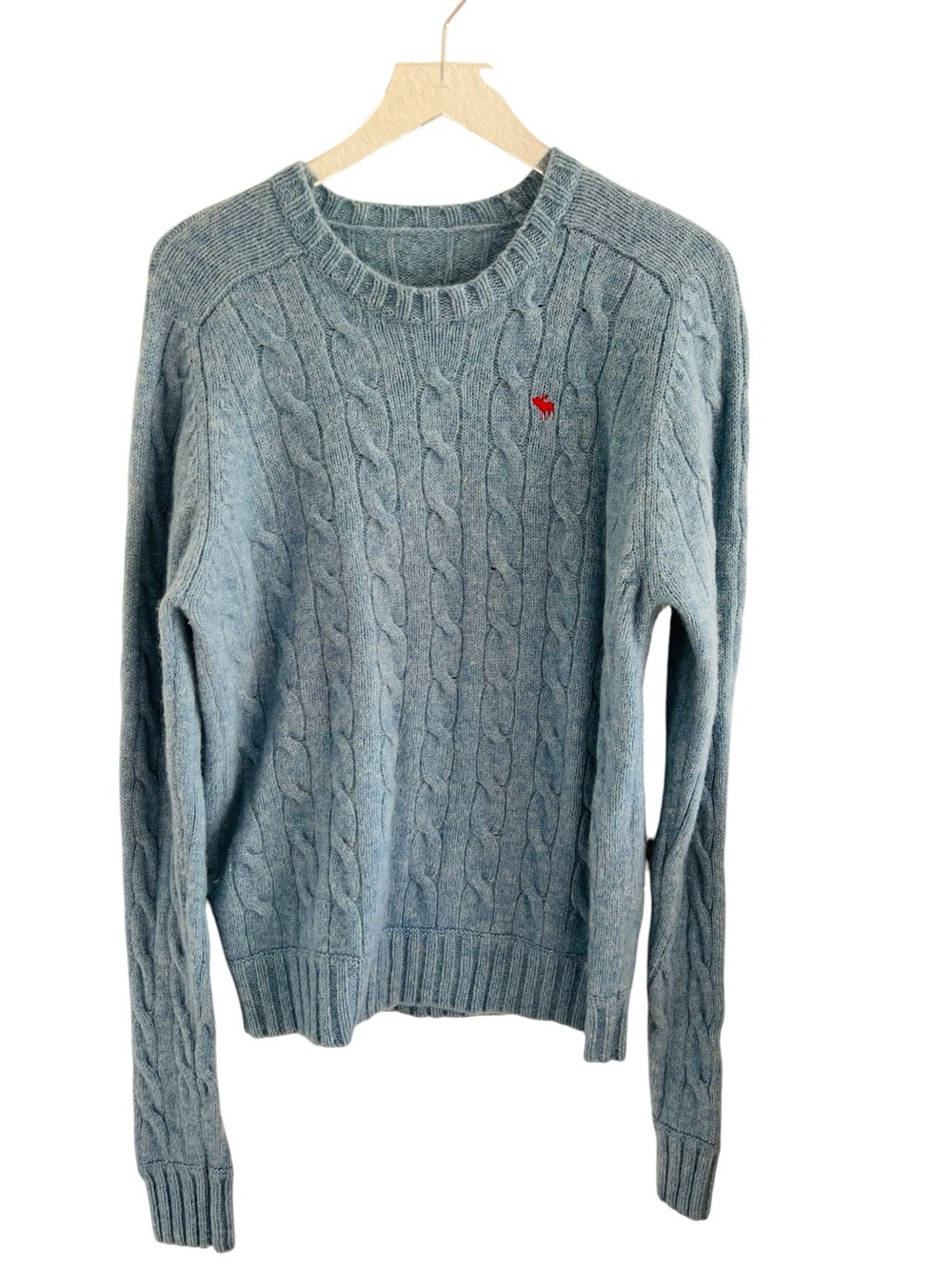 Abercrombie & Fitch Light Blue Cable Knit Sweater